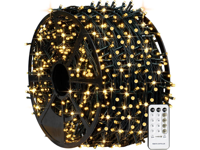 TW SHINE Christmas Lights, 1000 LED 328FT Christmas Tree Lights Plug in with 8 Modes, Remote Waterproof Christmas String Lights Outdoor Indoor...