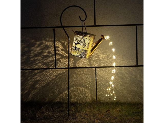 JIAJIAMEI Large Solar Watering Can Lights Big Tree Outdoor Garden Decor, Waterproof Cascading LED Hanging Lights, Gifts for Mom Grandma Women...
