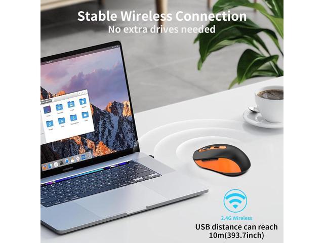 Wireless Mouse for Laptop, PC, Chromebook, Mac, MacBook, Silent Mouse with USB Nano Receiver, Side Button, 2400 DPI, Anti Slip Roller, 6 Button...