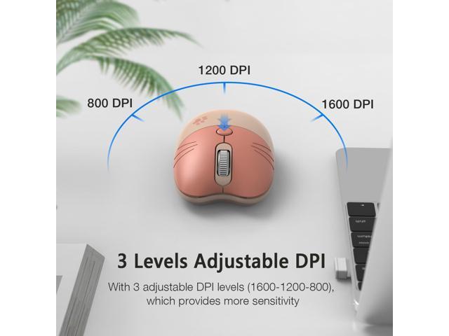 Wireless Compact Silent Mouse with Cute Cat Designs, 2.4GHz Plug and Play Wireless Opatical Mouse with USB Nano Receiver for Laptop/PC/Computer...