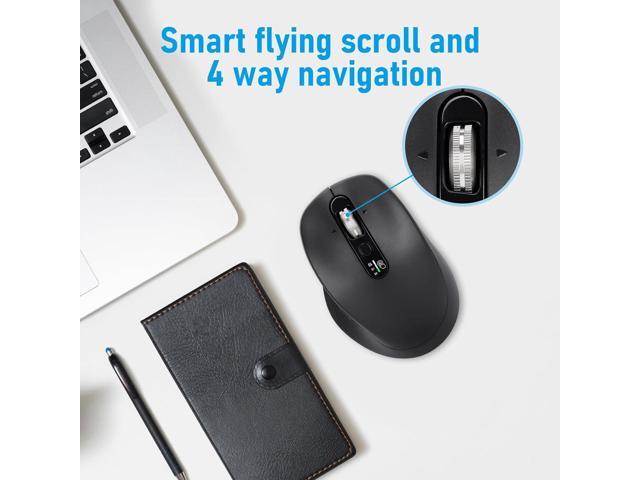 Wireless Bluetooth Multi-Device Mouse, 2.4G USB Receiver and Two Bluetooth, 4-Way Navigation Scroll Mice for Computer, Laptop, PC, MacBook,...