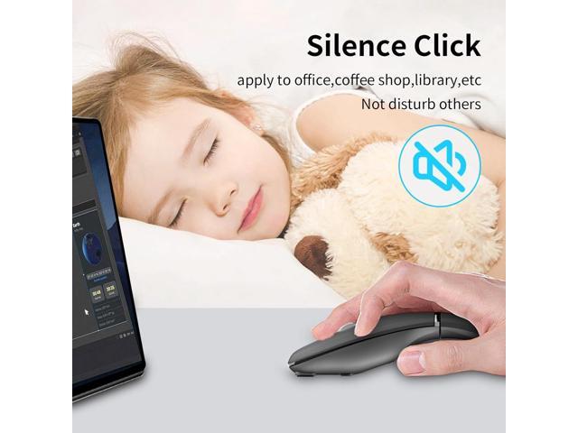 Bluetooth Arc Travel Mouse - BT & 2.4G Wireless Dual Mode, Rechargeable Slim Rotatable Portable, 1000/1600/2400 DPI, USB Optical Computer Silent...
