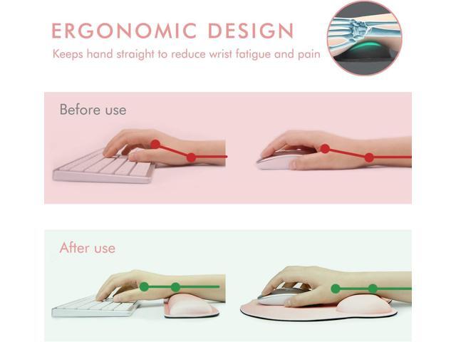 VAGAU Premium Keyboard Wrist Rest and Mouse Pad Wrist Support, Ergonomic Memory Foam Set for Office, Laptop, Mac, Computer and Gaming,Comfortable...