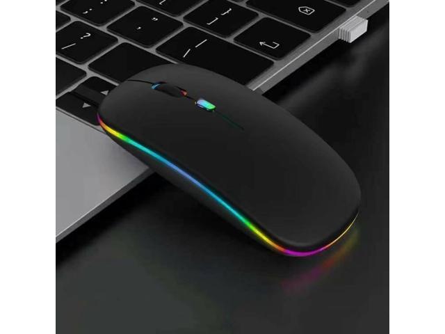 10 Pack Wireless Bluetooth Mouse,LED Dual Mode Rechargeable Silent Slim Laptop Mouse,Portable(BT5.2+USB Receiver) Dual Mode Computer Mice,for...