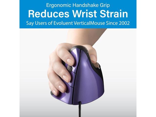 Evoluent Inventor of The Vertical Mouse VM4S Ergonomic Vertical Mouse Right Hand Small Wired USB, Sculpted for Comfort, Reduces Wrist Strain, 4...