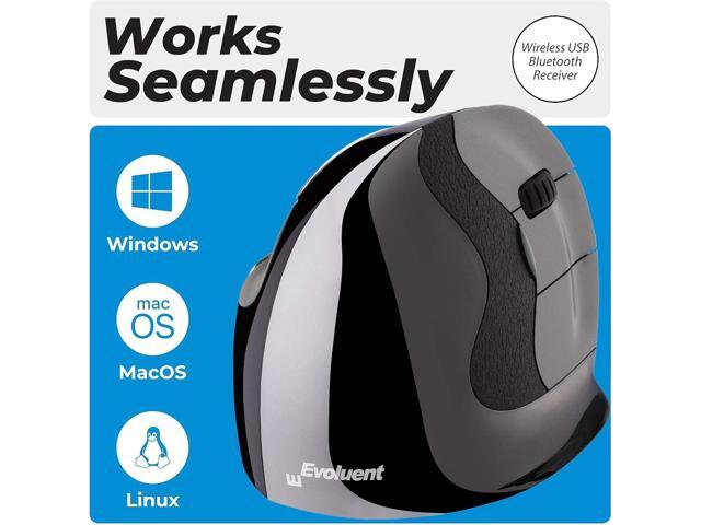 Evoluent Inventor of The Vertical Mouse VMDLW Ergonomic Vertical Mouse Right Hand Large USB Wireless, Sculpted for Comfort, Reduces Wrist Strain,...