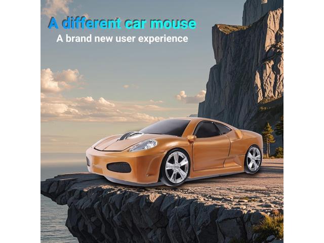elec Space Wireless Mouse 2.4GHz Cool Sport Car Shape Wireless Mouse Optical Cordless Mice with USB Receiver for PC Laptop Computer 1600 DPI 3...