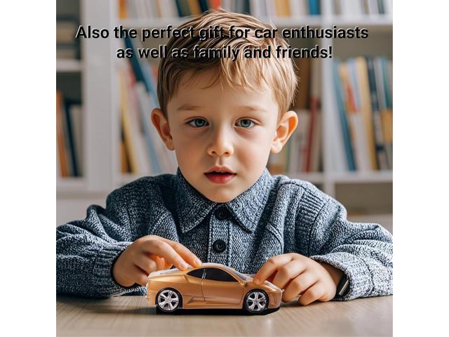 elec Space Wireless Mouse 2.4GHz Cool Sport Car Shape Wireless Mouse Optical Cordless Mice with USB Receiver for PC Laptop Computer 1600 DPI 3...