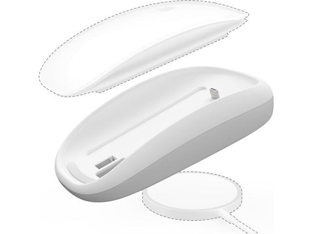 TATOFY Mouse Charger Compatible with Magic Mouse 2 (Lighting) Grip with Wireless Charging Support, Ergonomic Base (White)