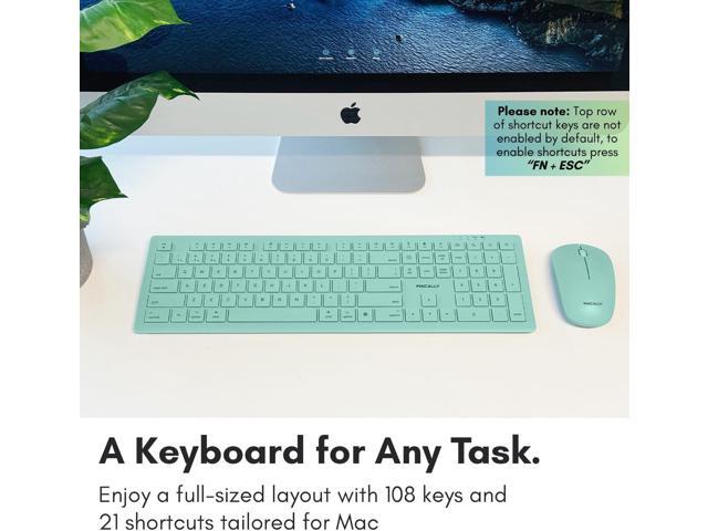 Macally Wireless Keyboard and Mouse Combo for Mac mini/Pro, iMac, MacBook, iPad, iPhone - Compatible Bluetooth Apple Keyboard and Mouse Combo...