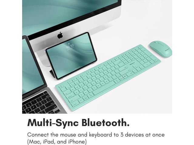 Macally Wireless Keyboard and Mouse Combo for Mac mini/Pro, iMac, MacBook, iPad, iPhone - Compatible Bluetooth Apple Keyboard and Mouse Combo...