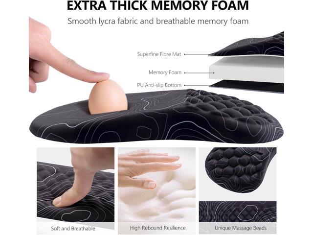 Mouse Pad Wrist Support, Laokiiy 2 in1 Keyboard Wrist Rest+ Ergonomic Mouse Pad, Non-Slip Wrist Rest for Computer Keyboard, Made Easy Typing &...