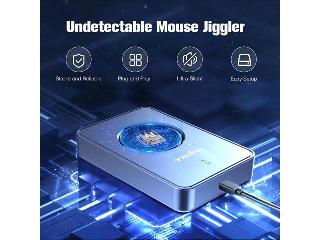 Undetectable Mouse Jiggler, Mechanical Mouse Mover with Power Adapter & ON/Off Switch, Mouse Clicker Mouse Shaker for Computer, Laptop, Keep PC...