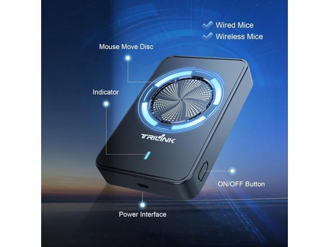 Undetectable Mouse Jiggler, Mechanical Mouse Mover with Power Adapter & ON/Off Switch, Mouse Clicker Mouse Shaker for Computer, Laptop, Keep PC...