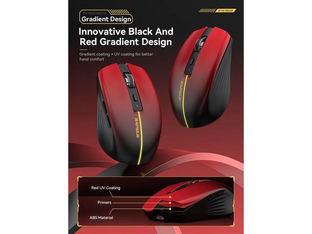 RAPIQUE Bluetooth Wireless Mouse - (BT1/BT2+USB) Tri-Mode High Performance, Rechargeable, Multi-Device Compatible with...