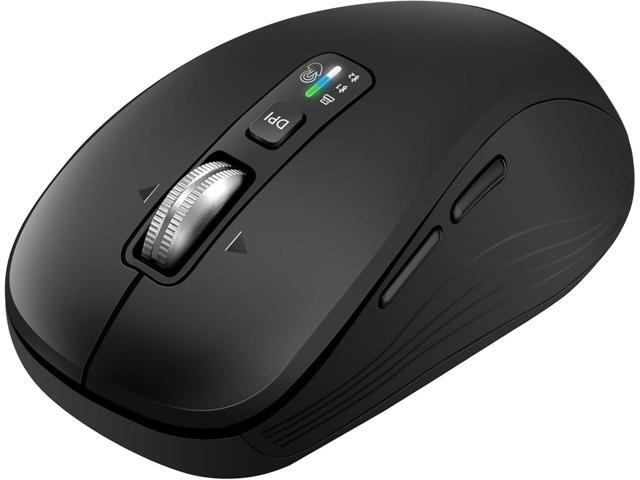 Wireless Mouse with 2 Bluetooth and 1 USB, 4-Way Scrolling, Full Size Mouse, Silent, Long Battery Life, Adjustable Cursor Speed, for Computer,...
