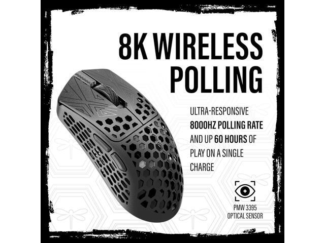 Arbiter Akitsu 8K Carbon Fiber Composite Gaming Mouse - Ultra-Light 38g, Wireless, 26k DPI, USB-C Fast Charging, 60Hr Battery Life, 8k Polling...