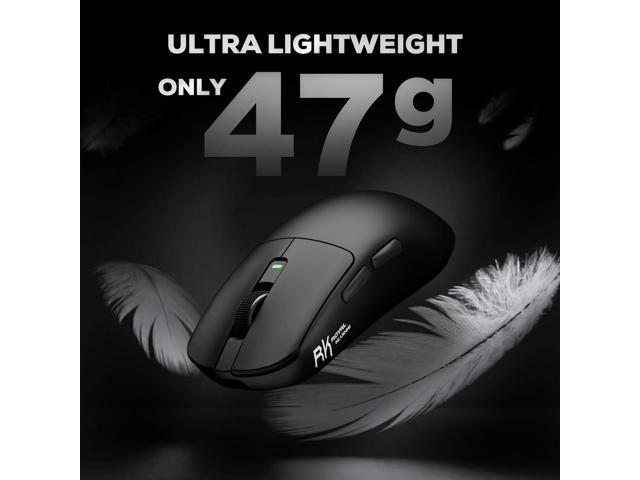 RK ROYAL KLUDGE RK M3 Wireless Gaming Mouse with 42K DPI, 47g Lightweight Computer Mouse with Dual 8K Polling Optical Sensor, Bluetooth/2.4G/USB-C...