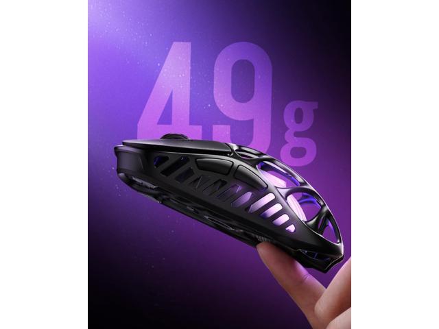 GravaStar Mercury X Wireless Gaming Mouse 32,000 DPI PAW 3950 Sensor, 1000Hz Polling Rate, Only 49g, Magnesium Alloy Hollow Frame, RGB Lighting, 5...