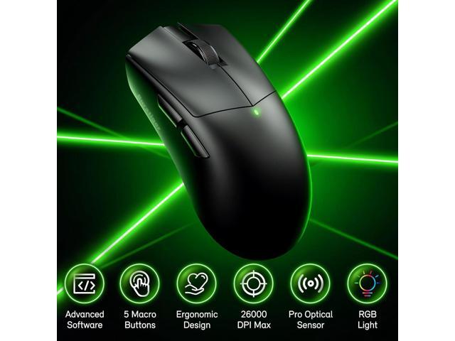 Claw Wireless Gaming Mouse, Ergonomic Mouse, 55g Ultra-Lightweight, 26000 DPI - PAW3395 Sensor, 5 Programmable Buttons, 300 mAh Battery -...