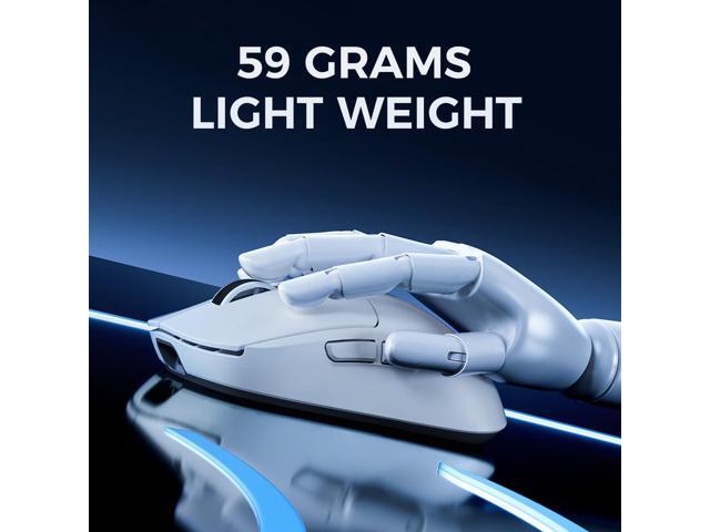 MCHOSE A5 ProMax Wireless Gaming Mouse, Symmetrical Design, 59 Grams, 1K Polling Rate, PAW3395 26K DPI Optical Sensor, 130 Hour Battery Life,...