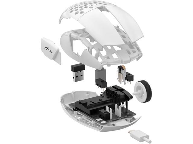 FANTECH ARIA XD7 Wireless Gaming Mouse Pixart 3395 Gaming Sensor 26000 DPI, HUANO Switches, Super Lightweight 59 Grams and Ambidextrous Egg Shape,...