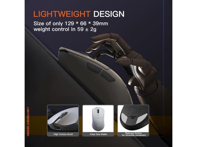 Darmoshark M3 8K Wireless Gaming Mouse,Tri-Mode 2.4G/USB-C/Bluetooth Mouse Up to 26000DPI,PAW3395 Optical Sensor Lightweight 58g,5 programmable...