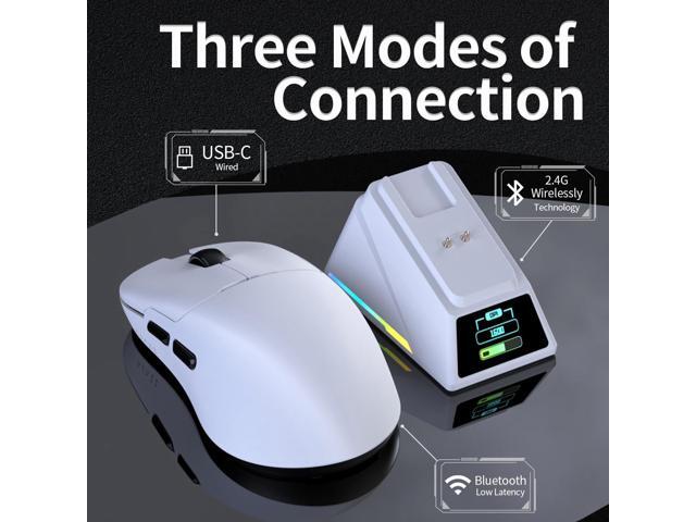 DAIDAI AJAZZ AJ159 APEX Wireless Gaming Mouse 2.4G Wired BT RGB Magnetic Screen Charging Dock Lightweight 42K Optical Tracking 400mAh Battery...