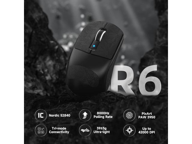 ATTACK SHARK R6PRO 39g Superlight Wireless Gaming Mouse,PixArt PAW3950MAX 42000 DPI,MCU Nodic 52840 Computer Mouse,8K Polling Rate Web...
