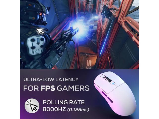 RK ROYAL KLUDGE RK M3 Gaming Mouse with 42000 DPI PAW3950 Optical Sensor 47g Lightweight Tri-Mode 2.4G/USB-C/Bluetooth Wireless Mouse 8000Hz...