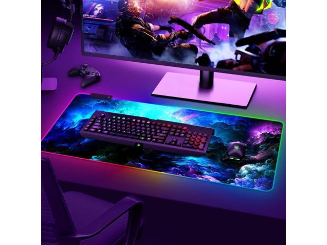 ARTSO RGB Gaming Mouse Pad Large, Extended LED Mouse Mat XXL 35.4x15.7 inch, 14 Lighting Modes, 2 Brightness, Non-Slip Rubber Base Mousepad...
