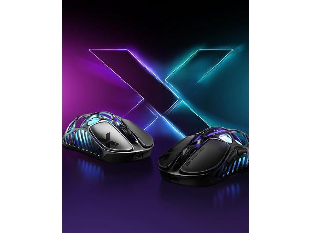 GravaStar Mercury X Wireless Gaming Mouse 32,000 DPI PAW 3950 Sensor, 1000Hz Polling Rate, Only 49g, Magnesium Alloy Hollow Frame, RGB Lighting, 5...