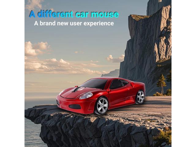 elec Space Wireless Mouse, 2.4GHz Cool Sport Car Shape Computer Mouse 1600 DPI Optical Cordless Mice with USB Receiver for PC Laptop Computer...