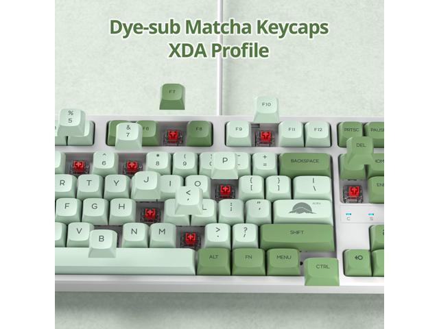 75 Percent Mechanical Gaming Keyboard 87 Keys Matcha Keyboard 75% Wired Keyboard Compact TKL Layout with RGB Backlit Red Switch for PC Laptop(87...