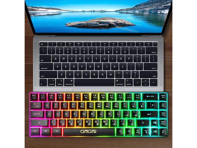 60% Gaming LED Keyboard RGB 68 Keys Layout Wired Keypad with 10 Preset Effects Mechanical Switch Feel Compatible with PC Mac Linux Xbox one PS4 PS5