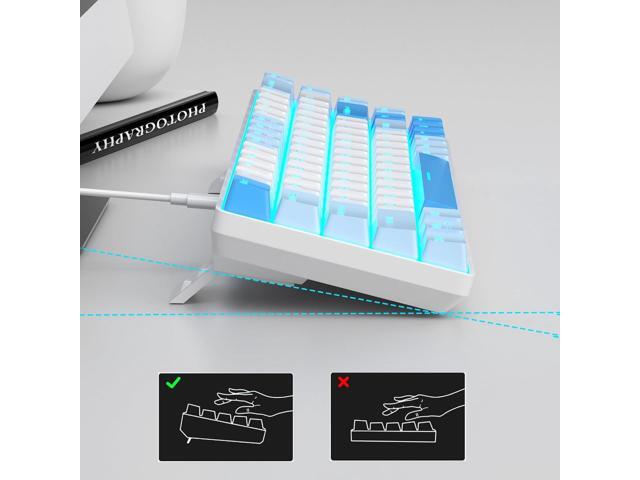 MageGee Portable 60% Mechanical Gaming Keyboard, MK-Box LED Backlit Compact 68 Keys Mini Wired Office Keyboard with Red Switch for Windows Laptop...