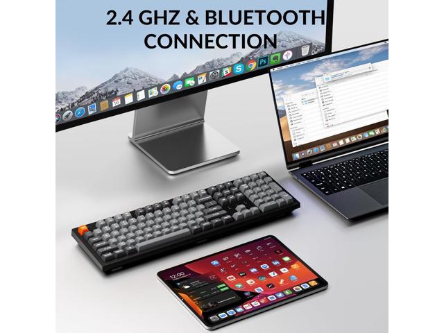 Keychron K10 Max Wireless Custom Mechanical Keyboard, QMK 2.4 GHz Bluetooth Full-Size with Hot-swappable Keychron Super Brown Switch Compatible...