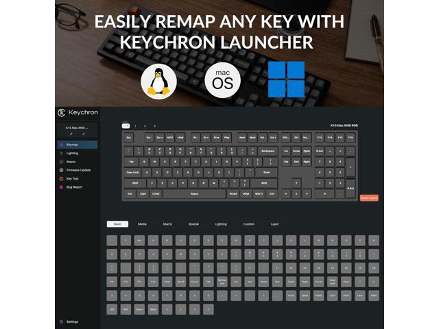 Keychron K10 Max Wireless Custom Mechanical Keyboard, QMK 2.4 GHz Bluetooth Full-Size with Hot-swappable Keychron Super Brown Switch Compatible...