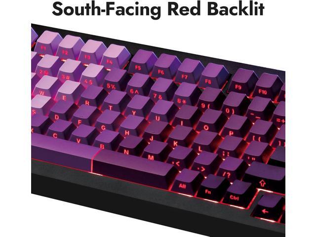 LEMOKEY X4 QMK Wired Mechanical Keyboard, 75% Layout South-Facing Red Backlit, Side-Printed Double-Shot PBT Keycaps with Tactile Brown Mechanical...