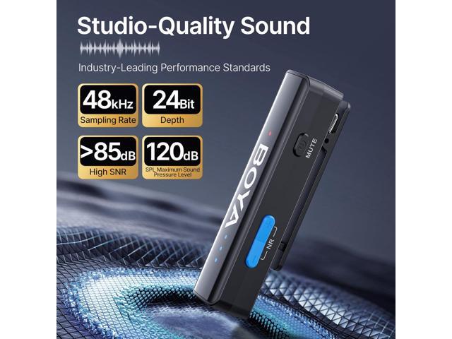 BOYA BOYALINK 2 Wireless Lavalier Microphone for iPhone Camera Android, Mini Lapel Micophone Wireless, 48 KHz 24 Bit, 6mm Mic, 1000ft, 30h Use,...