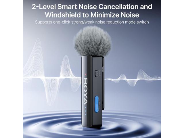 BOYA BOYALINK 2 Wireless Lavalier Microphone for iPhone Camera Android, Mini Lapel Micophone Wireless, 48 KHz 24 Bit, 6mm Mic, 1000ft, 30h Use,...