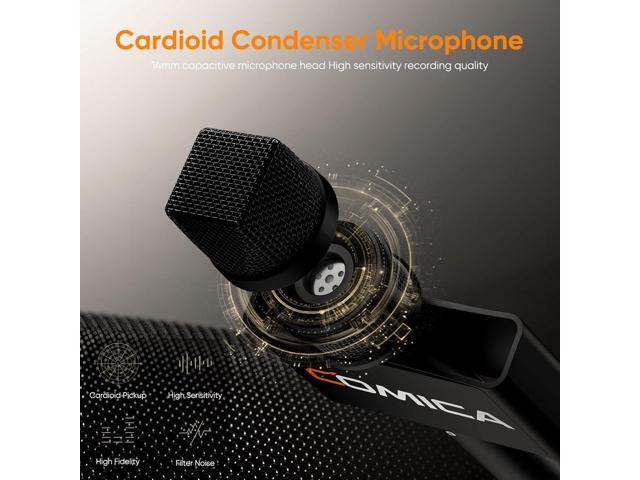 COMICA Revo S Wireless Handheld Microphone, Professional Handheld Interview Mic for iPhone16 15, Android Phones Laptops PC with USB-C Plug,...