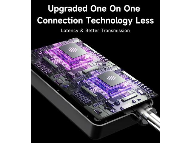 Wireless Microphone, Rechargeable Wireless Microphones with One-to-One Chip Connection and LED Lights, 40H Duration, 200FT Range Receiving, Less...
