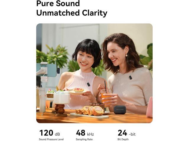 Hollyland Lark A1 Wireless Mini Microphone for iPhone & Android, 48kHz/24-bit, 3-Level Intelligent Noise Cancel, Microphone for YouTube, Podcast,...