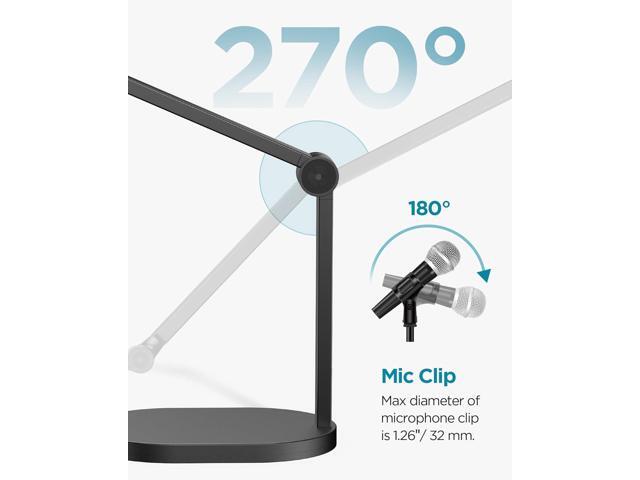 InnoGear Studio Mic Stand, Pack of 2 Max Load 2.64 lb Microphone Arm Desk Mount Desktop Microphone Stand for Fifine AM8 K669B Blue Yeti HyperX...