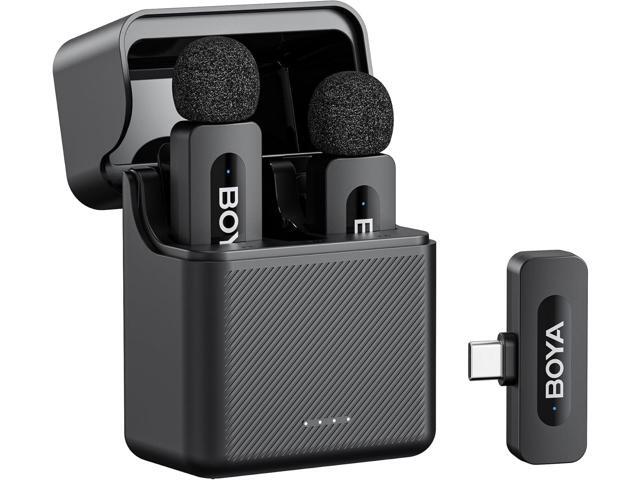 BOYA V30 Wireless Lavalier Microphone for iPhone/Android/PC/Laptop with USB-C Port, 36H Battery Life with Charging Case, Noise Canceling Clip on...
