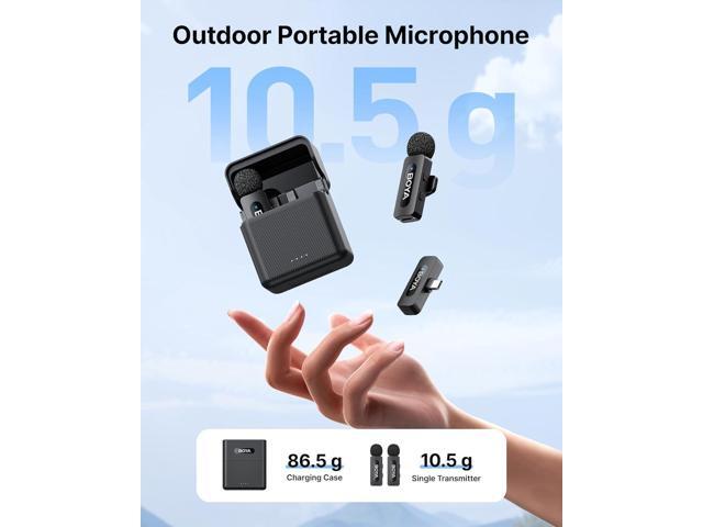 BOYA V30 Wireless Lavalier Microphone for iPhone/Android/PC/Laptop with USB-C Port, 36H Battery Life with Charging Case, Noise Canceling Clip on...
