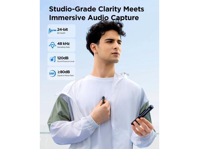 BOYA Magic-05 Wireless Lavalier Microphone, 30Hrs Battery,328FT LOS Range, Safety Track &Limiter, Ai Noise Reduction USB-C Wireless Lapel Mini Mic...