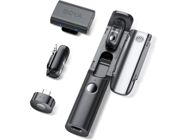 BOYA Magic-03 Wireless Lavalier Microphone, 30Hrs Battery,328FT Los Range, Safety Track &Limiter, Portable Wireless Mini Lapel mic for USB Type-C...