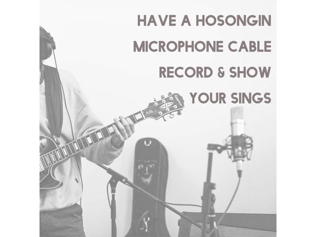 HOSONGIN XLR to USB Recording Cable for Microphones, 48V Phantom Power Required for Condenser Microphones, Plug-and-Play Audio Adapter with...